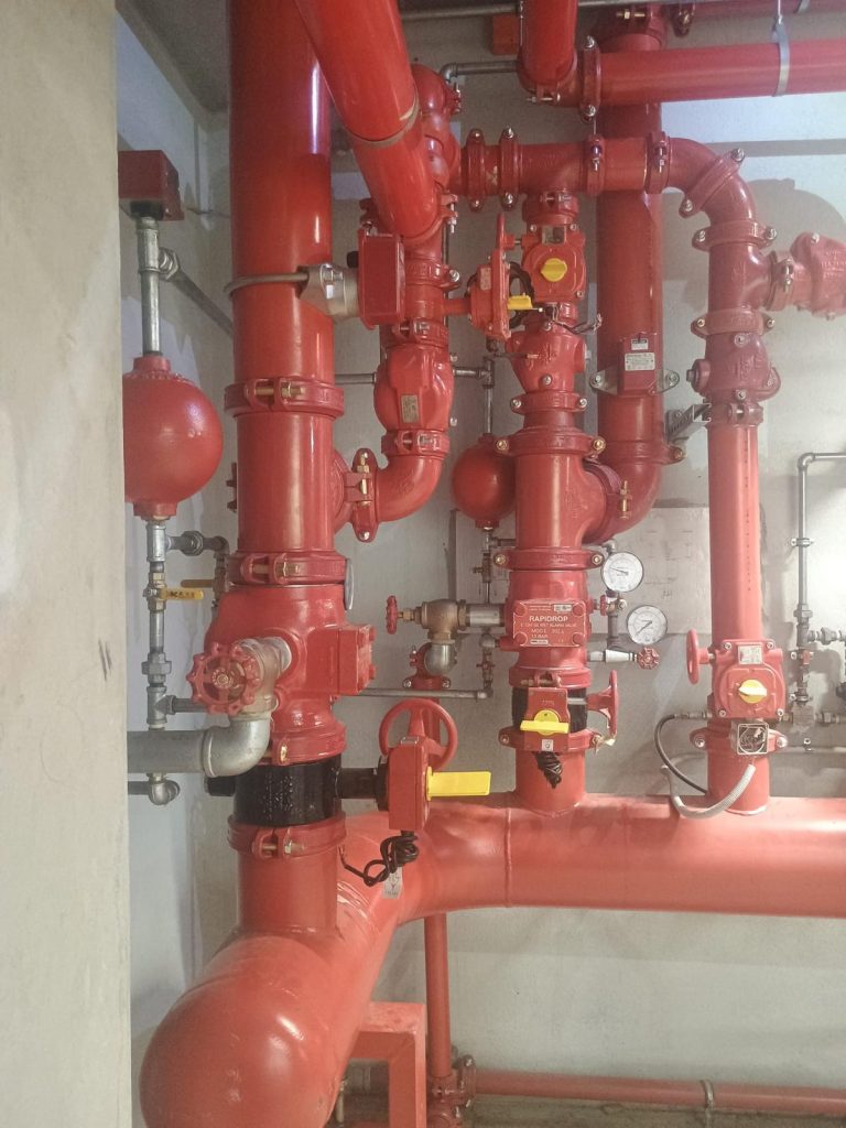 Probe de presiune și punere în funcțiune pentru instalația de stingere incendiu realizată de Flexinstal la La Lorraine.
